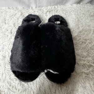 Corkys Slumber‎ Black Fuzzies Slipper Women's Size 10 New House Shoes